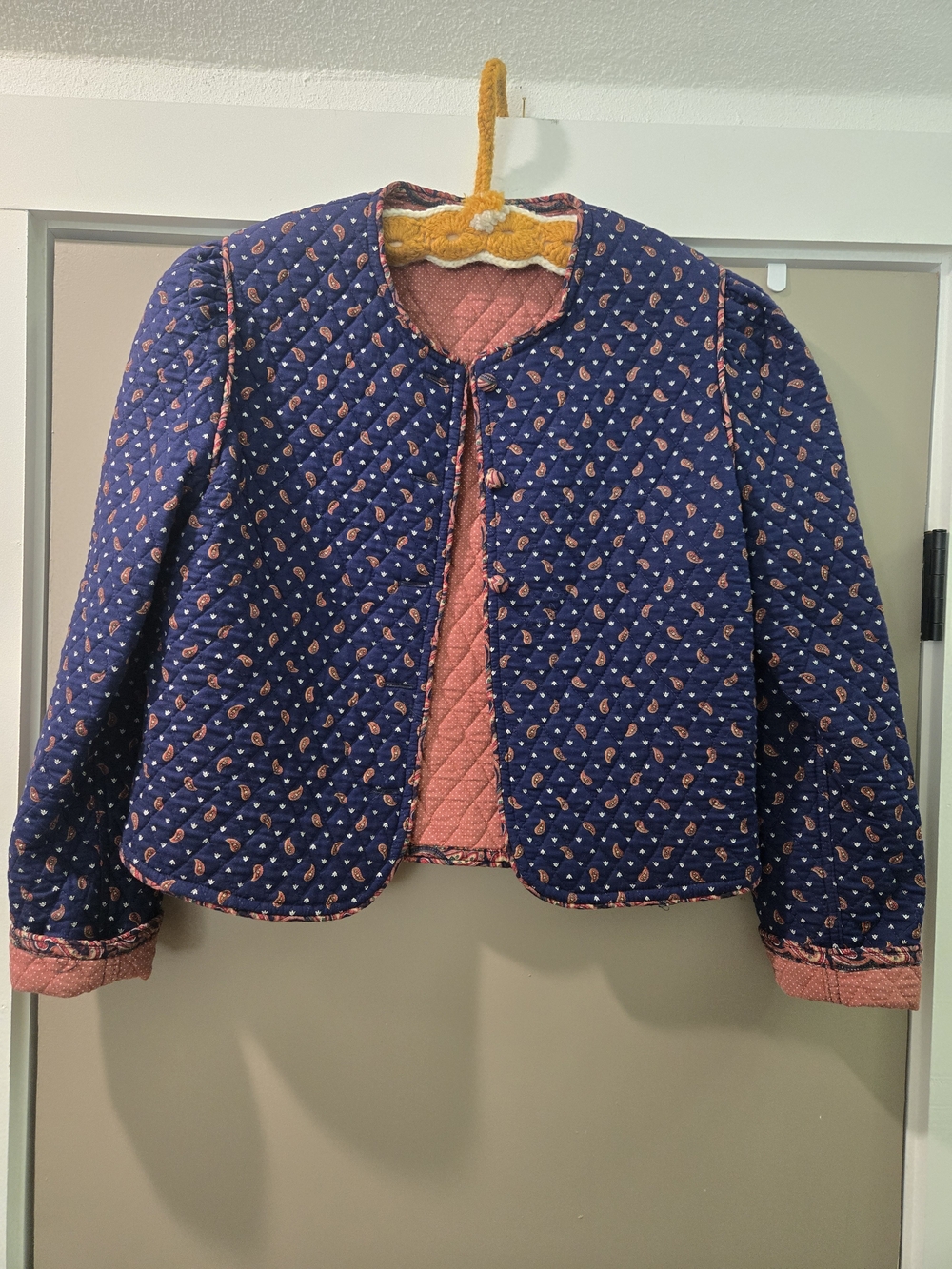 Vintage Vera Bradley Reversible Quilted Jacket L Paisley Cottagecore